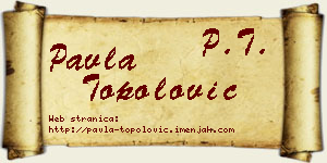 Pavla Topolović vizit kartica